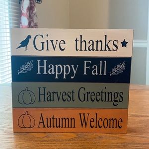 4 fall decorating blocks 1.5“ x 7“